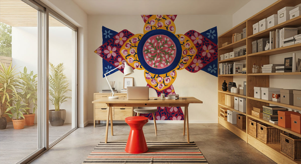 Blooming Cross I Mural Wallpaper - room preview 05