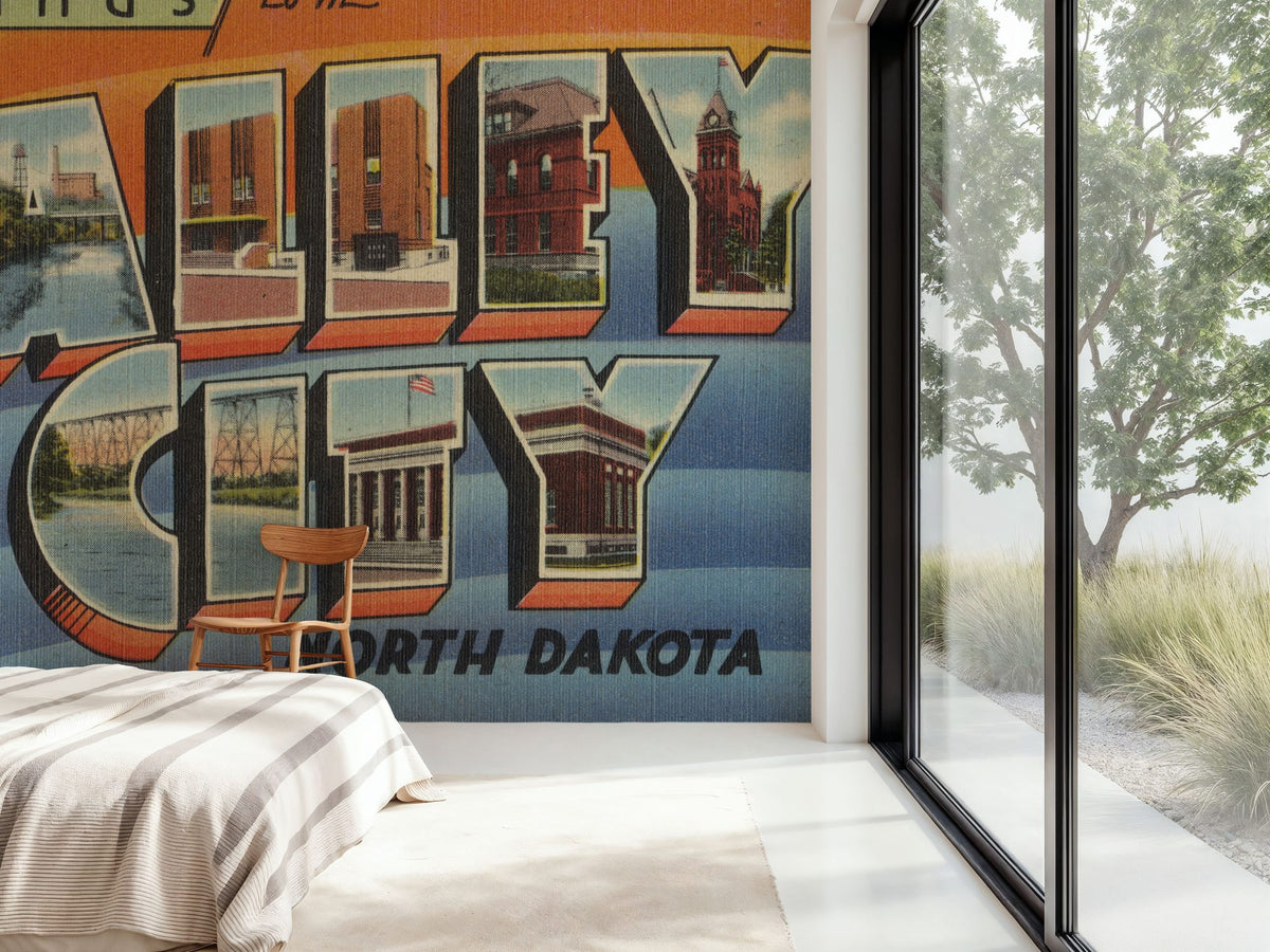 Greetings From Valley City Mural Wallpaper - room preview 05