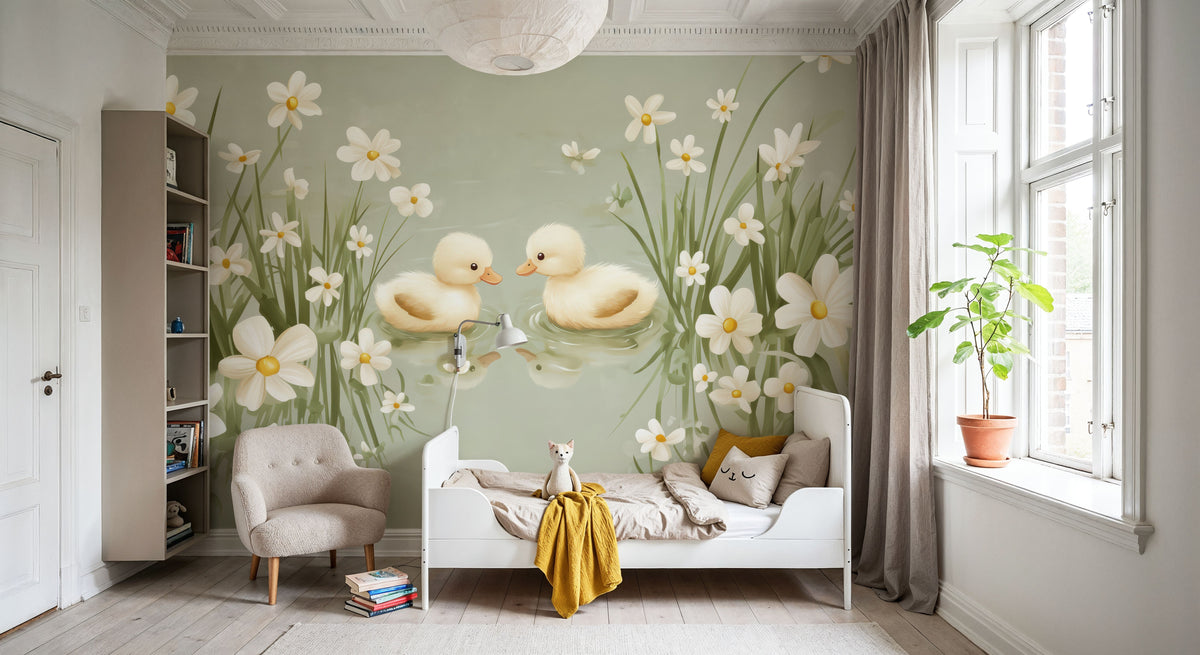 Endearing Ducklings Mural Wallpaper - room preview 05