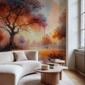 Autumn's Fiery Canopy At Dusk Mural Wallpaper - room preview 05