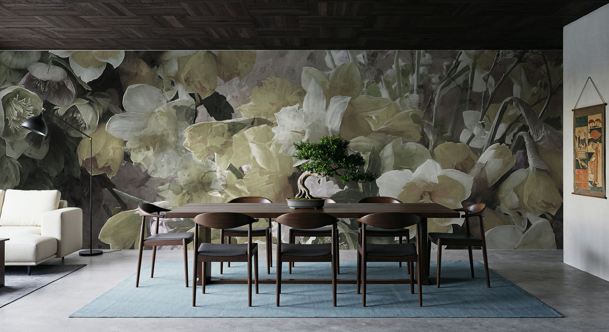 Vanilla Blooms Mural Wallpaper - room preview 05