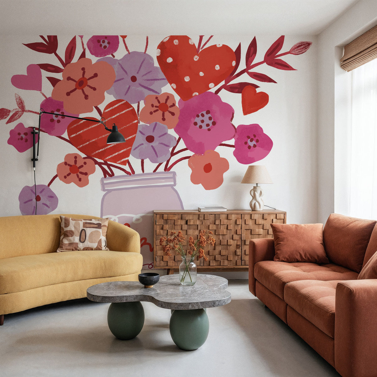 Love You V Mural Wallpaper - room preview 05