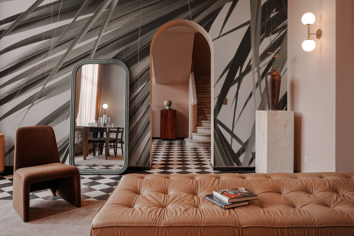 Sepia Palm Mural Wallpaper - room preview 05
