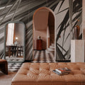 Sepia Palm Mural Wallpaper - room preview 05