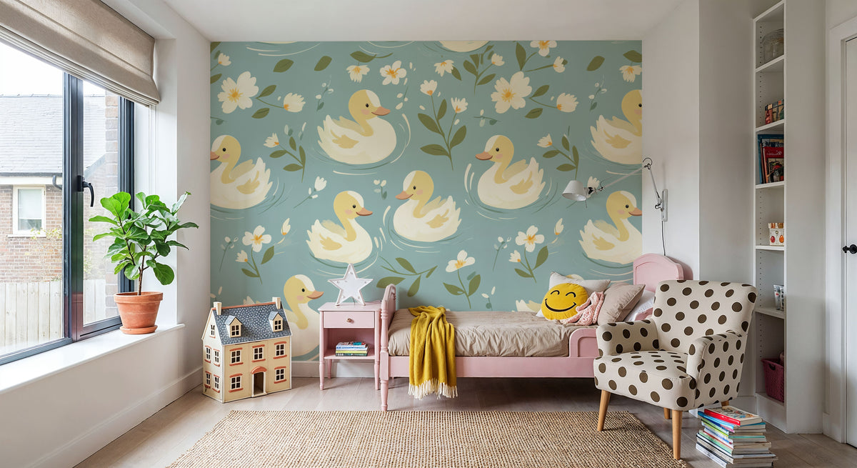 Diddy Ducklings Mural Wallpaper - room preview 05