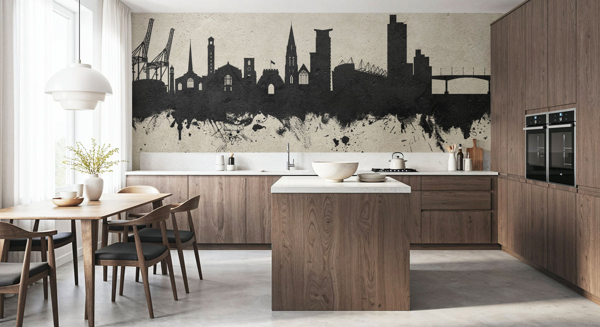 Southampton England Skyline Concrete Mural Wallpaper - room preview 05