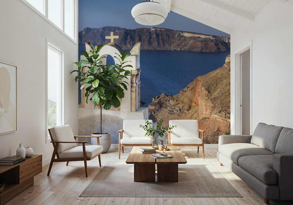 Oia Sunrise Mural Wallpaper - room preview 05