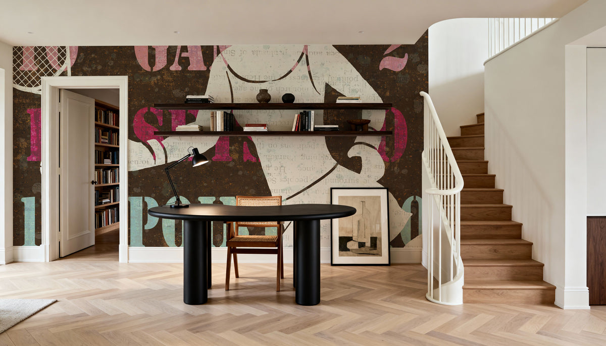 Womens Scoreboard Tennis Mural Wallpaper - room preview 05