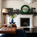 Tuscaloosa Alabama Skyline Black & White Mural Wallpaper - room preview 05