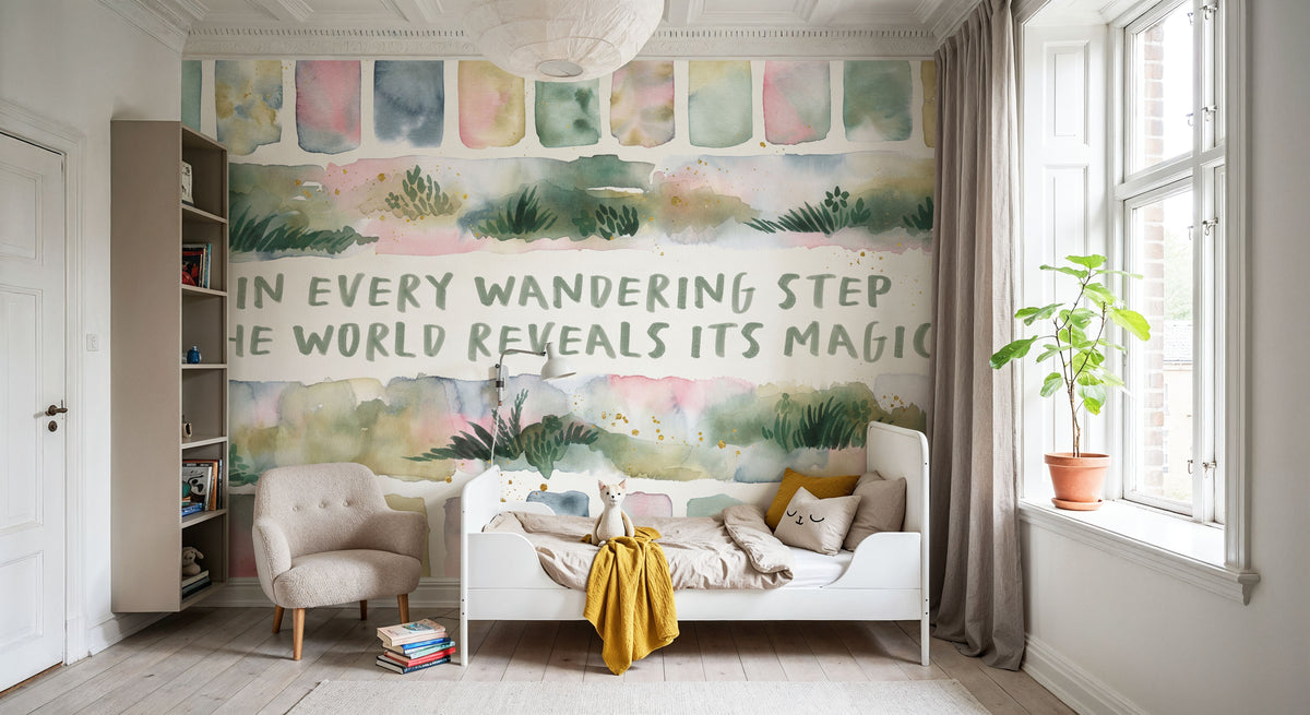 Midsummer Meadow I Mural Wallpaper - room preview 05