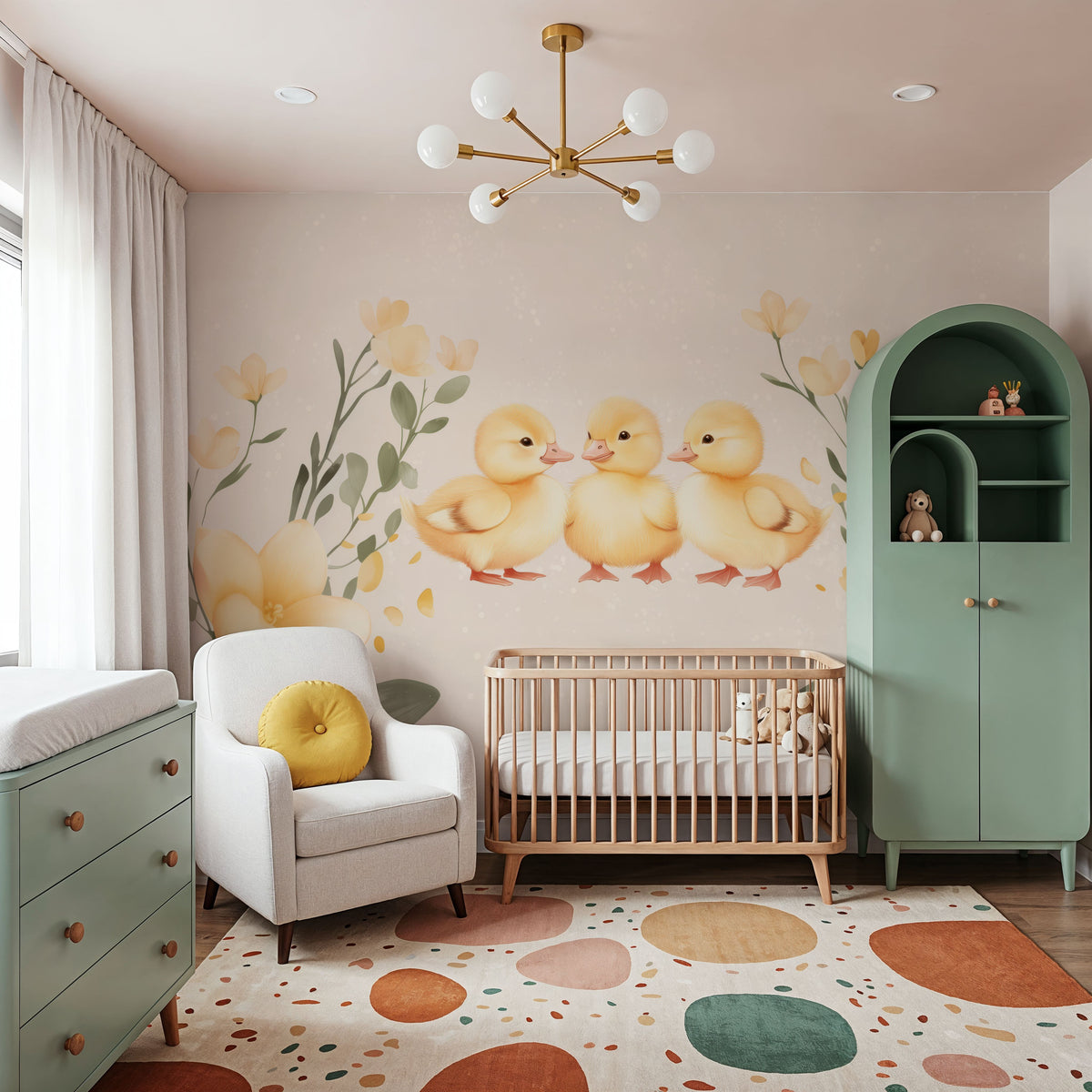 Charming Ducklings Mural Wallpaper - room preview 05