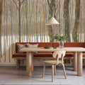 Woods in Winter Gold Mural Wallpaper - room preview 05