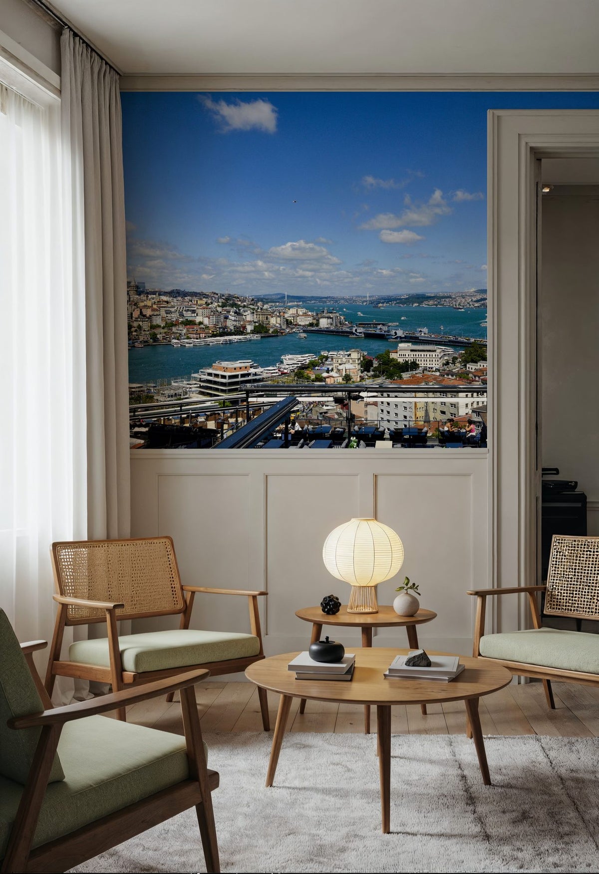 Historic River Metropolis Mural Wallpaper - room preview 05