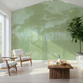 Mediterranean Pine Landscape, Pistachio Mural Wallpaper - room preview 05