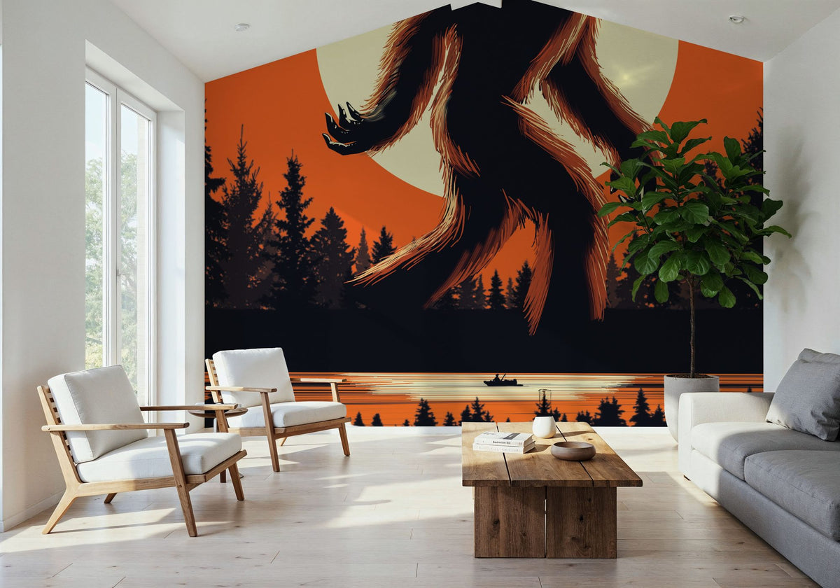 Bigfoot Lake Front Mural Wallpaper - room preview 05