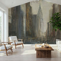 Urban Movement I NY Neutral Crop Mural Wallpaper - room preview 05