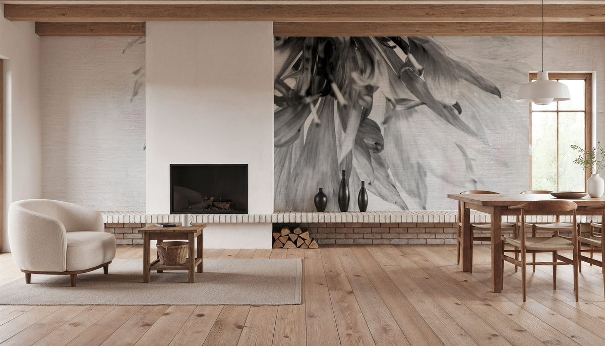 Wonderful Wildflowers X Neutral Mural Wallpaper - room preview 05
