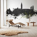 Venice Itay Skyline Black & White Mural Wallpaper - room preview 05