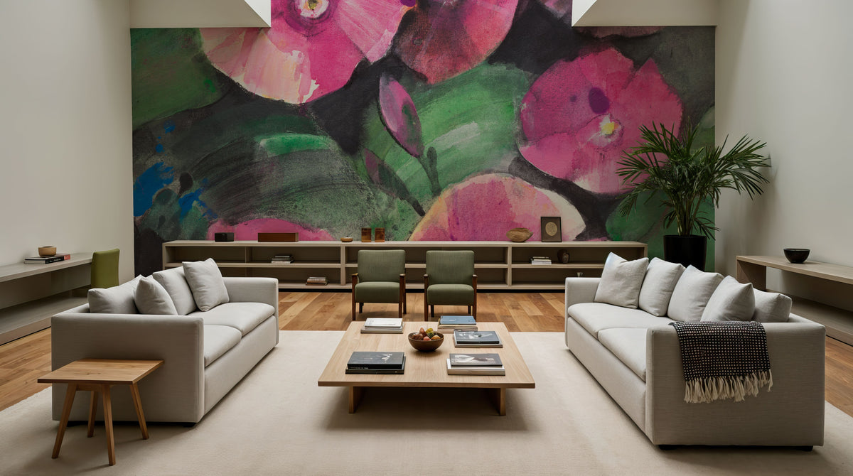 Midnight Blooms I Mural Wallpaper - room preview 05