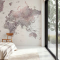 World Map Cities - Noelie Mural Wallpaper - room preview 05