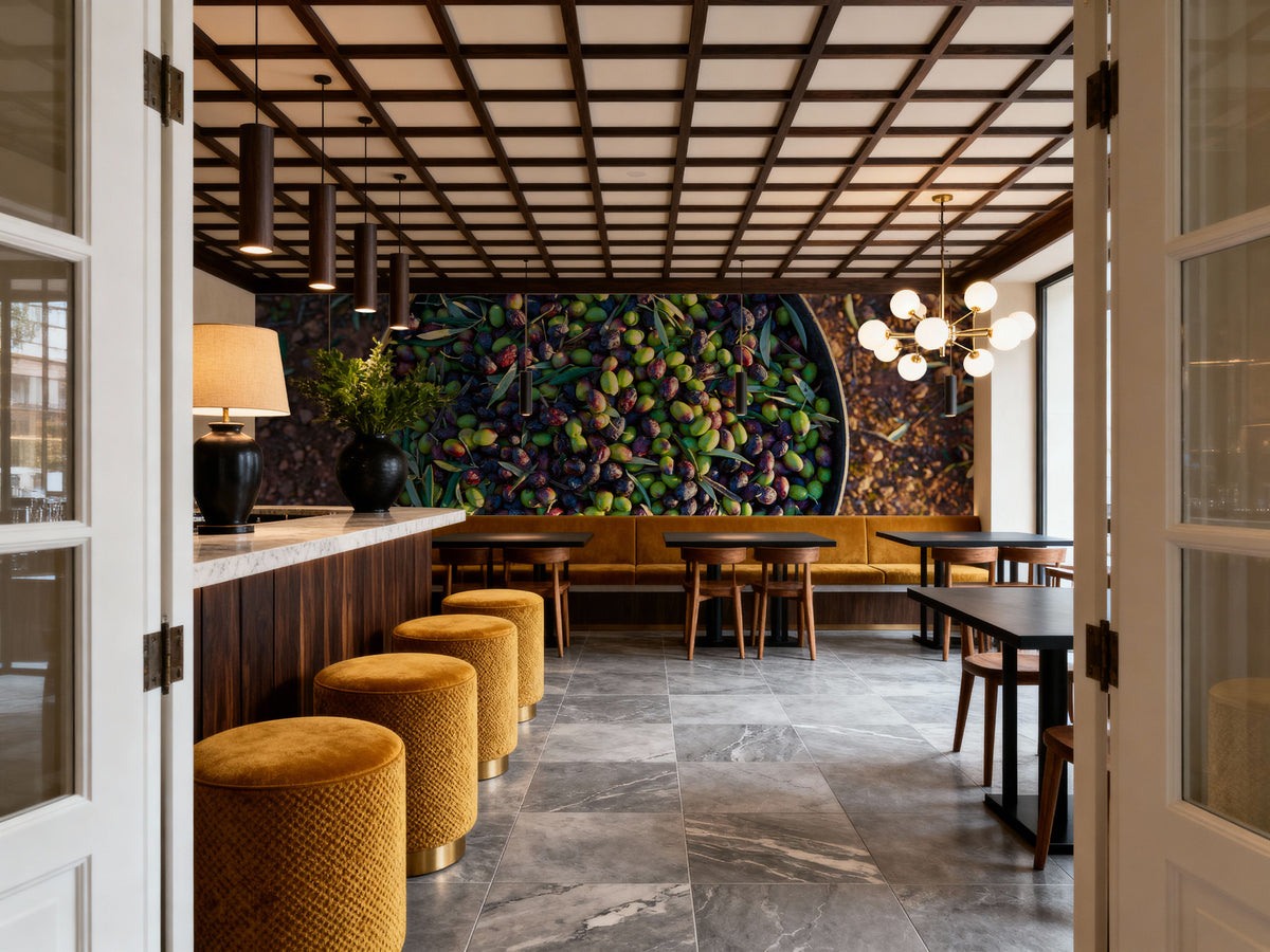 Olive Harvest Mural Wallpaper - room preview 05