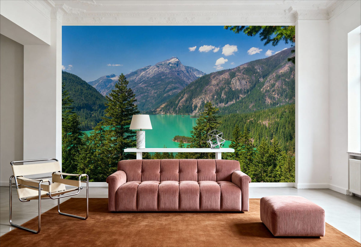 Diablo Lake I Mural Wallpaper - room preview 05