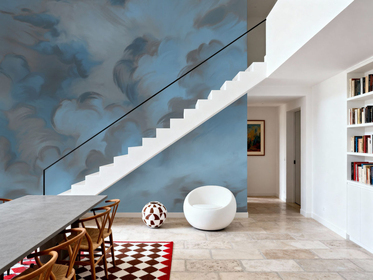 Clouding, Dark Mural Wallpaper - room preview 05