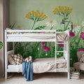 Geranium Meadow, Green Mural Wallpaper - room preview 05
