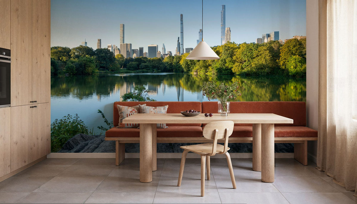 The Lake At Sunrise Mural Wallpaper - room preview 05