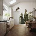 Leaves in Que Mural Wallpaper - Neutral Tone - room preview 05