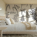 Spring Flower Sketching Mural Wallpaper - room preview 05