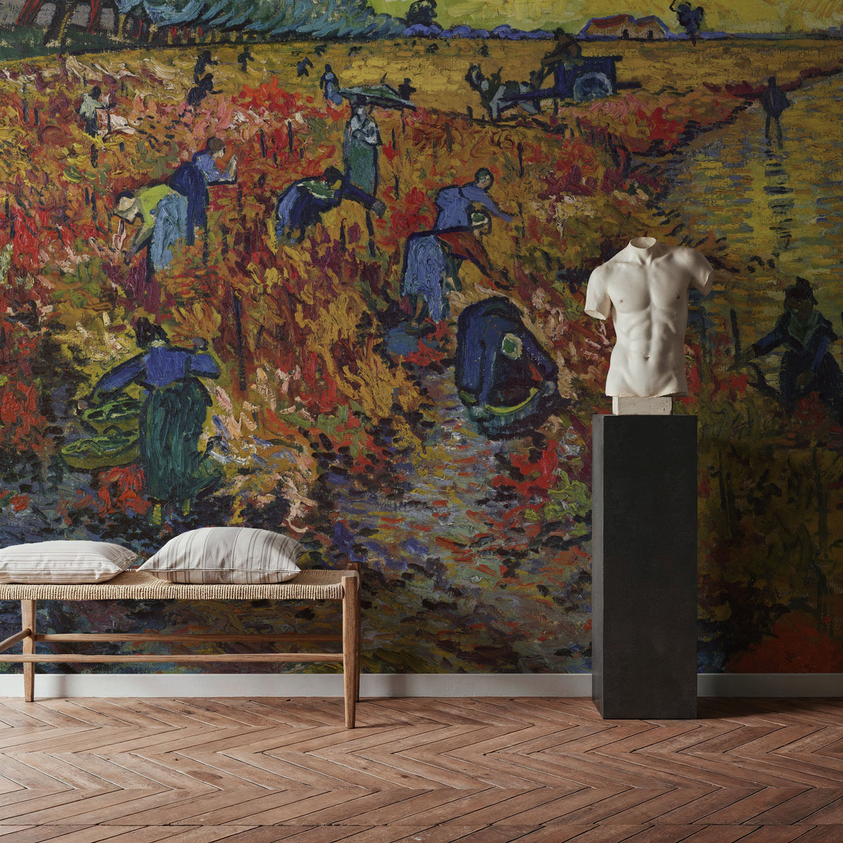 The Red Vineyard Mural Wallpaper - room preview 05