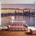 Twilight Bridge Reflection Mural Wallpaper - room preview 05