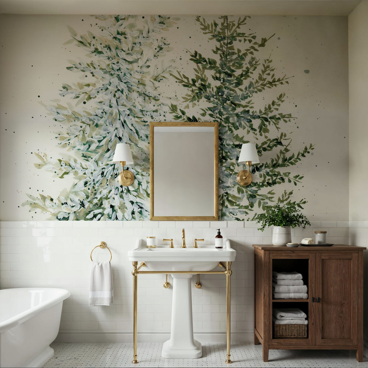 Winter Pine Mural Wallpaper - room preview 05