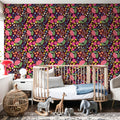 Happy Flowers, Mulberry Mural Wallpaper - room preview 05