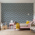 Harlequin Kittens, Baby Blue Mural Wallpaper - room preview 05