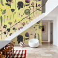 Floral Dream, Butter Yellow Mural Wallpaper - room preview 05