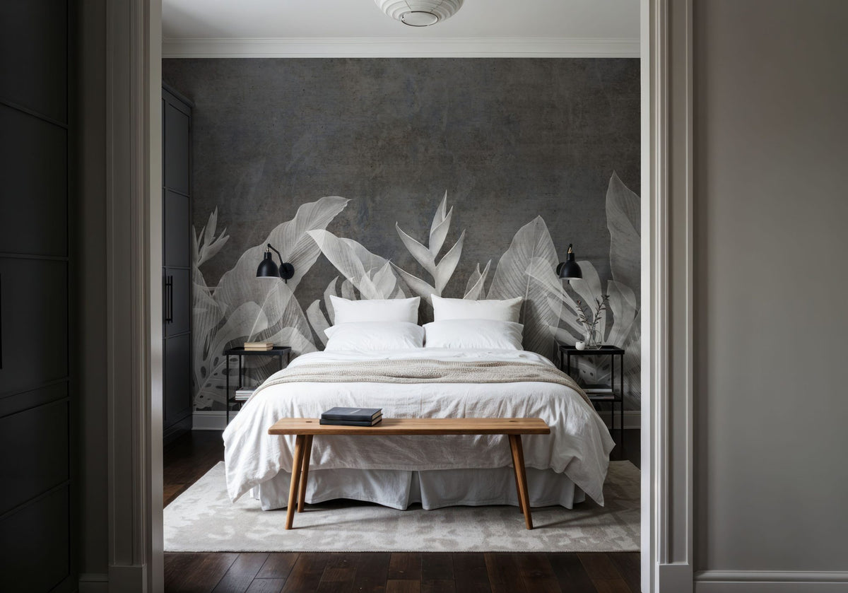 Whisper Leaf Mural Wallpaper - room preview 05