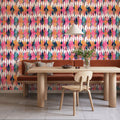 Rose Quarts Ikat Mural Wallpaper - room preview 05