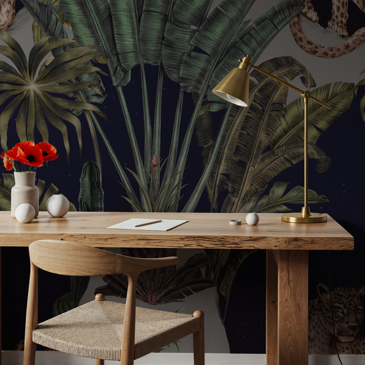 Persian Leopard Mural Wallpaper - room preview 05
