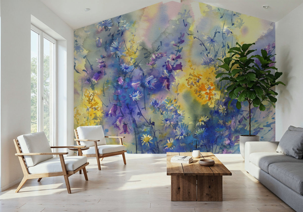 Ethereal Wildflower Mural Wallpaper - room preview 05