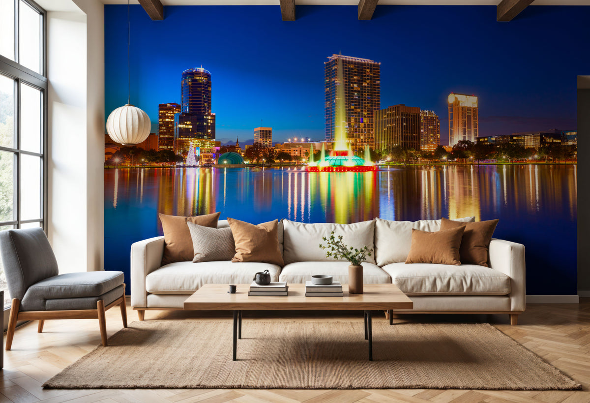 Orlando Skyline Mural Wallpaper - room preview 05