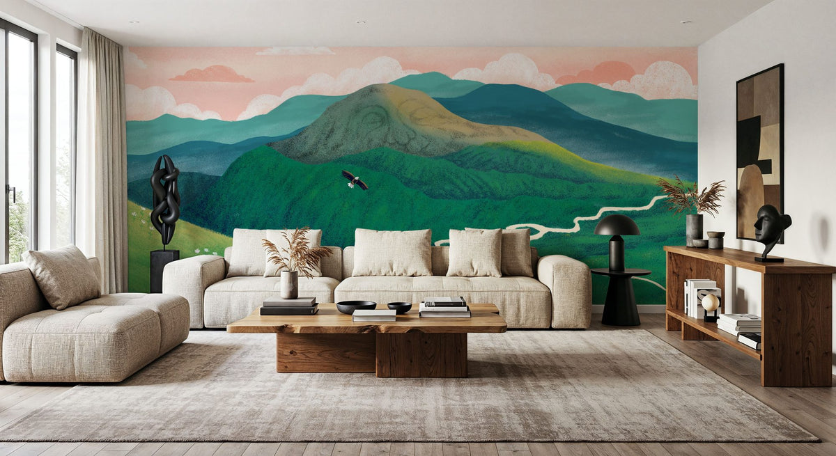 The Sleeping Mountain Mural Wallpaper - room preview 05