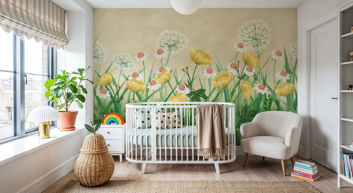 Buttercup Meadow, Sand Mural Wallpaper - room preview 05