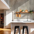 Palms Above, Sage Green Mural Wallpaper - room preview 05