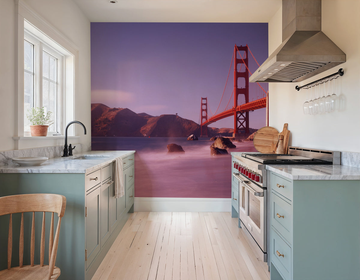 Golden Gate Serenity Mural Wallpaper - room preview 05