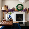 Marseille France Skyline Purple & Gold Mural Wallpaper - room preview 05