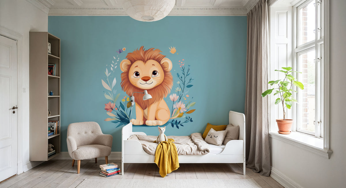 Lion Roar Mural Wallpaper - room preview 05