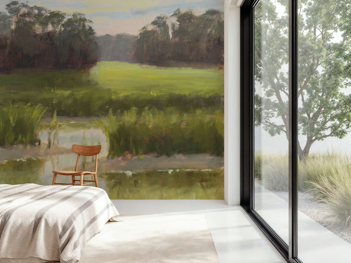 Sunrise Over the Marshes Mural Wallpaper - room preview 05