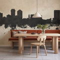Wichita Kansas Skyline Concrete Mural Wallpaper - room preview 05